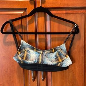 Baja easy plaid bustier bra top